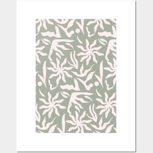 Abstract Boho Botanical 3-  Plant Pattern Posters and Art